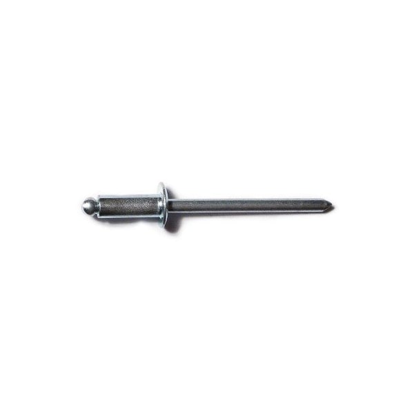 Midwest Fastener Blind Rivet, Dome Head, 5/32 in Dia., 1/4 in L, Steel Body, 100 PK 51088 - main